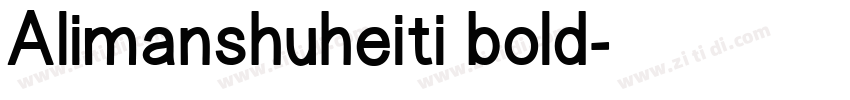 Alimanshuheiti bold字体转换
